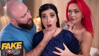 Szégyenlős pakisztáni csajszika felébred szexuálisan egy édeshármasban perverz brit párral