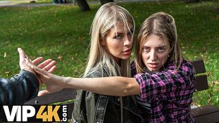 Világos Szőke csábos Zlata Shine megcsalja barátnőjét méretes faszos főnökkel